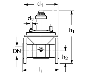 Регулятор давления с фланцевым соединением DIN EN 1092-1 PN 16 DN 40–150
